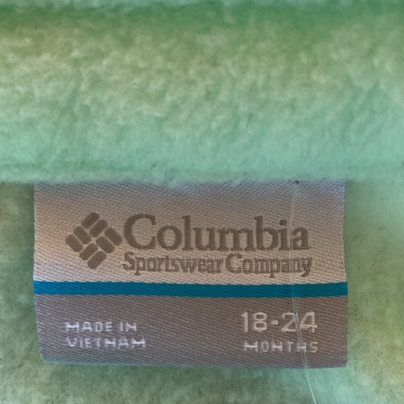 Columbia Fleece size 18-24 Months green Excellent condition pockets full zip - Picture 3 of 11